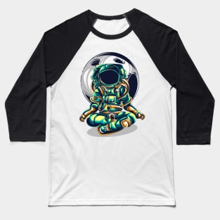 Astronaut Yoga Baseball T-Shirt